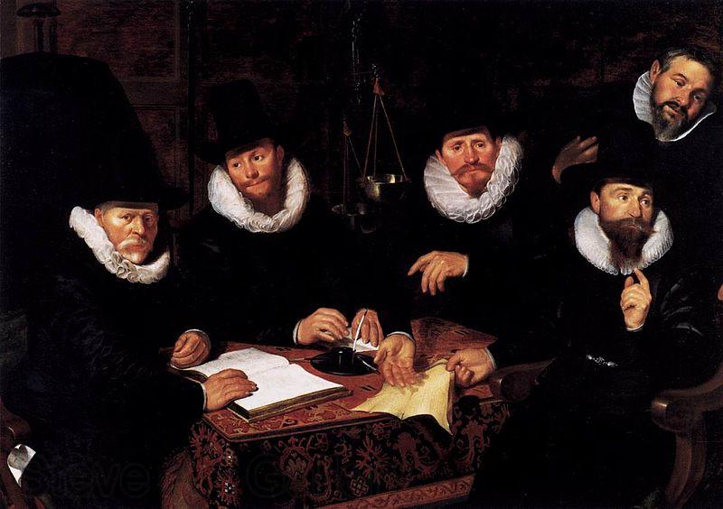Werner van den Valckert Five Regents of the Groot-Kramergild France oil painting art